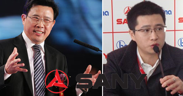 량원건(梁穩根ㆍ59 왼쪽) 싼이(三一)그룹 회장과 상속자 아들 량자이중(梁在中ㆍ31).